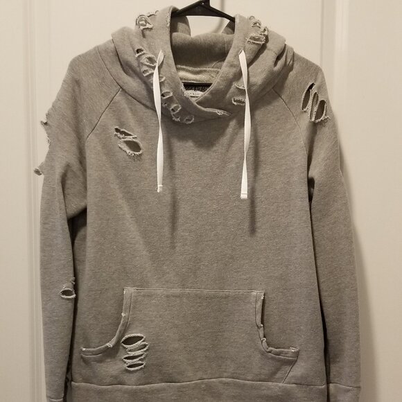 LIKE NEW Women's Chelsea DeBoer XS Distressed Hoodie - Picture 1 of 16